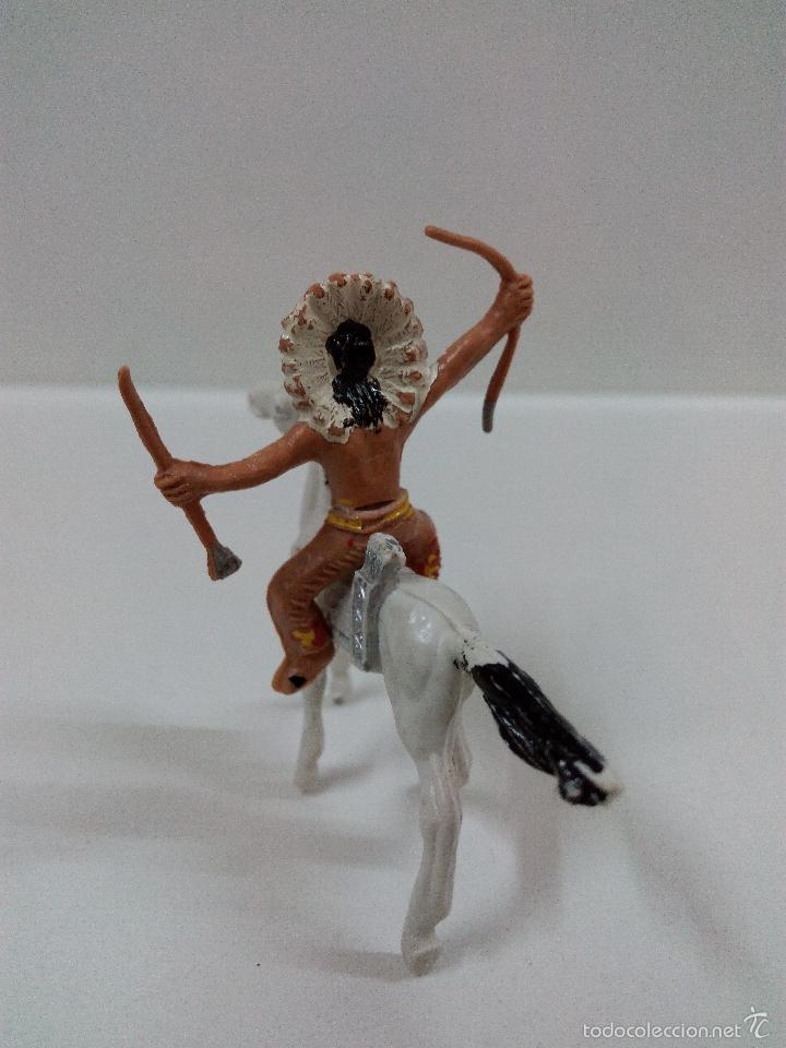 Figuras de goma y PVC: INDIO A CABALLO . MINI OESTE . COMANSI - Foto 2