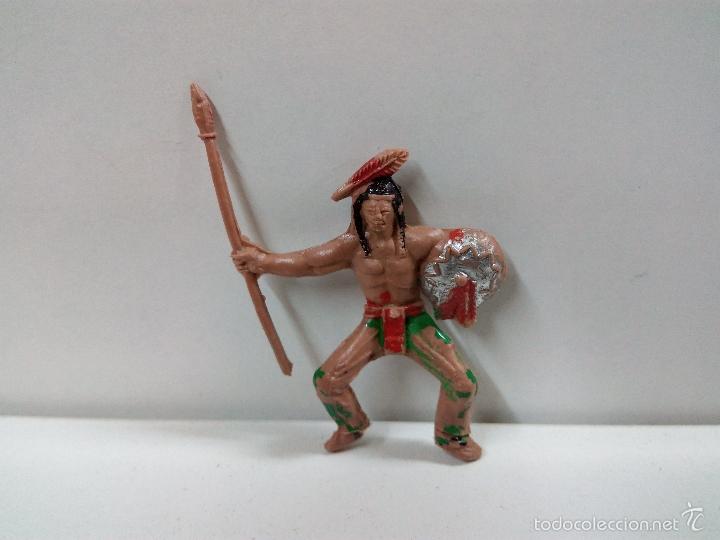 Figuras de goma y PVC: GUERRERO INDIO PARA CABALLO . MINI OESTE . COMANSI - Foto 1