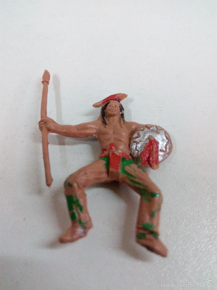 Figuras de goma y PVC: GUERRERO INDIO PARA CABALLO . MINI OESTE . COMANSI - Foto 3