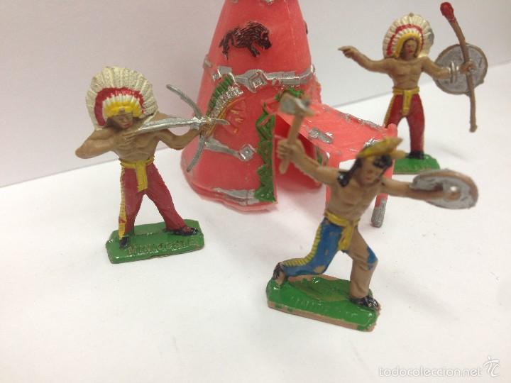 Figuras de goma y PVC: INDIOS CON CABA&Ntilde;A INDIA DE COMANSI - Foto 3