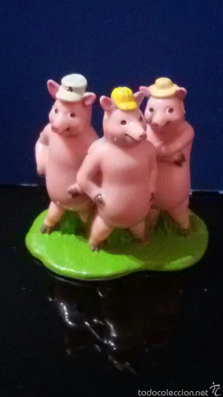 Figuras de Borracha e PVC: Figura plastico - los 3 cerditos