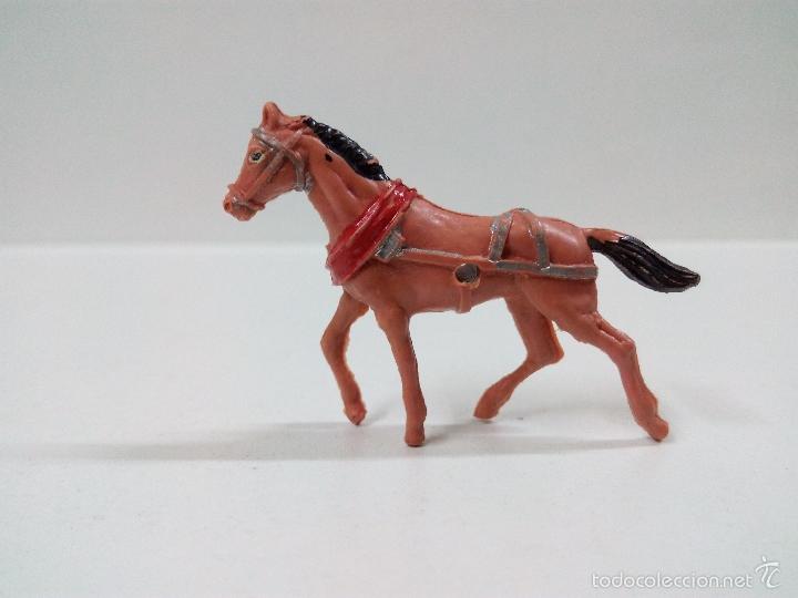 Figuras de goma y PVC: CABALLO DE TIRO . MINI OESTE . COMANSI - Foto 2