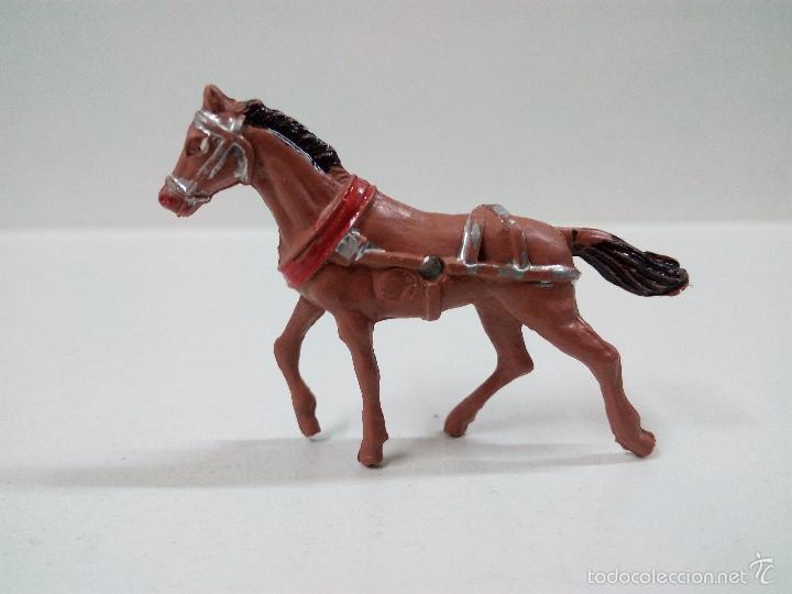 Figuras de goma y PVC: CABALLO DE TIRO . MINI OESTE . COMANSI - Foto 2