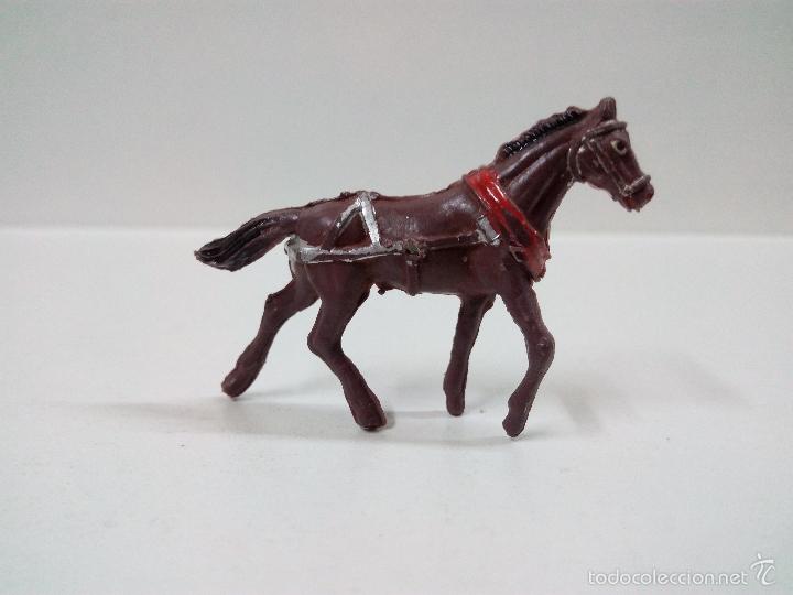 Figuras de goma y PVC: CABALLO DE TIRO . MINI OESTE . COMANSI - Foto 1