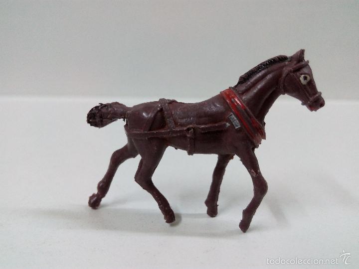 Figuras de goma y PVC: CABALLO DE TIRO . MINI OESTE . COMANSI - Foto 1