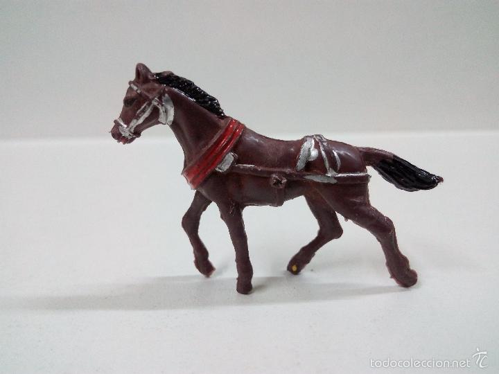 Figuras de goma y PVC: CABALLO DE TIRO . MINI OESTE . COMANSI - Foto 2