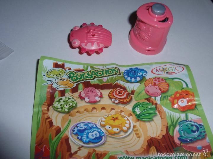 Figure di Gomma e PVC: FIGURITA HUEVO KINDER FERRERO BUGS ACTION ROSA