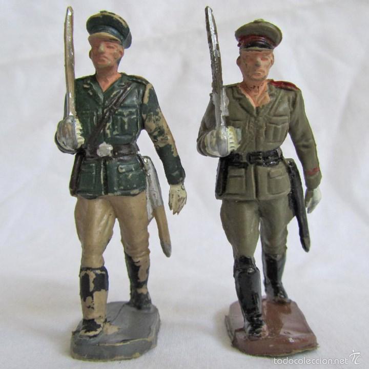 Figuras de Goma y PVC: 2 soldados oficiales alemanes de pl&aacute;stico