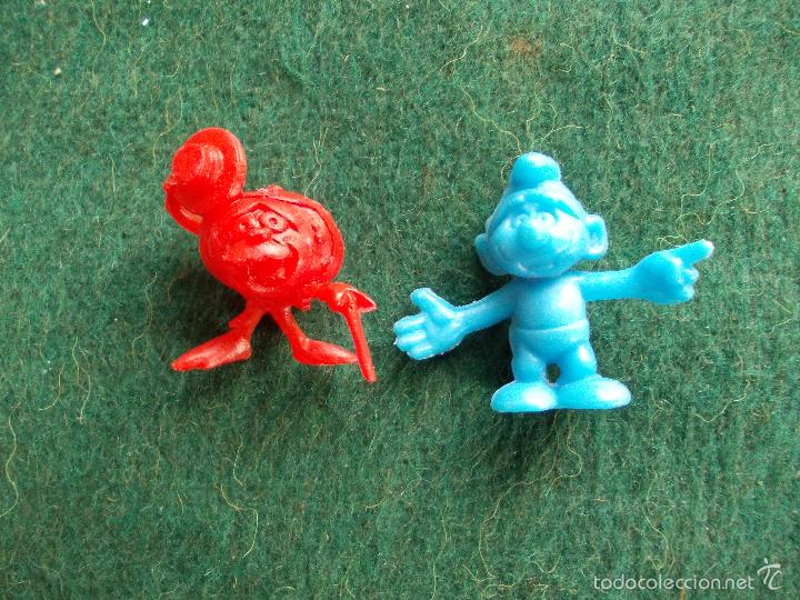 Figuras de goma y PVC: Figuras de Dunkin Ruperta del 123 y pitufo - Foto 1