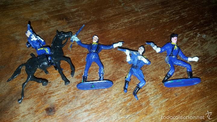 Figuras de goma y PVC: 4 Soldados norte&ntilde;os comansi - Foto 1