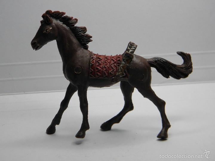 Figuras de goma y PVC: CABALLO INDIO MARRON DE COMANSI - Foto 1