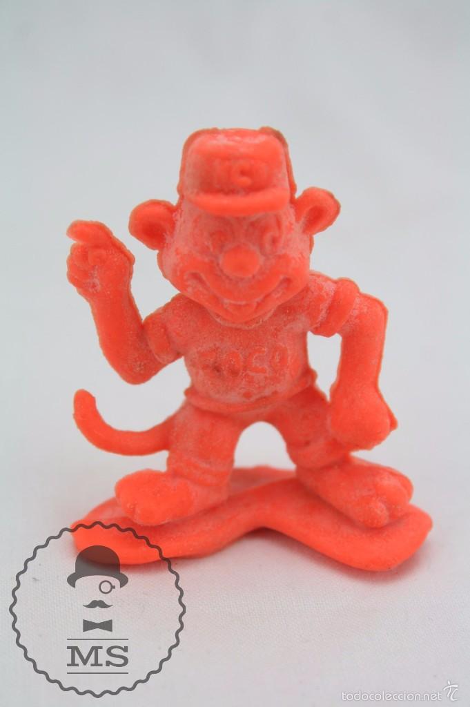 Gummi- und PVC-Figuren: Figurita de Goma - Coco. Cereales Choco Krispies / Coco Pops - Kellogg's - Naranja Fluorescente