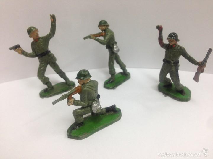 Figuras de goma y PVC: 4 FIGURAS EN PVC EJERCITO ESPA&Ntilde;OL MIDEN 5 CMTS - Foto 1