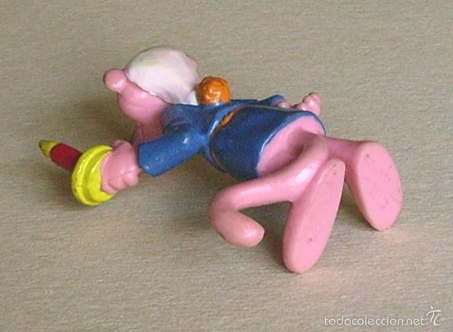Figuras de goma y PVC: Pantera rosa con bat&iacute;n, vela y gorro de dormir. Bully - Foto 7