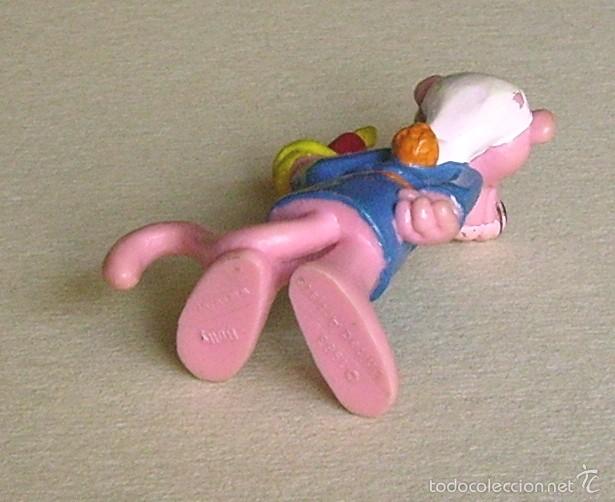 Figuras de goma y PVC: Pantera rosa con bat&iacute;n, vela y gorro de dormir. Bully - Foto 8