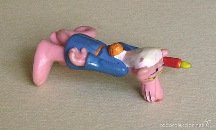 Figuras de goma y PVC: Pantera rosa con bat&iacute;n, vela y gorro de dormir. Bully - Foto 9