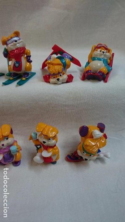 Figuras de goma Kinder: SERIE COMPLETA CONEJOS 1998 KINDER - Foto 2
