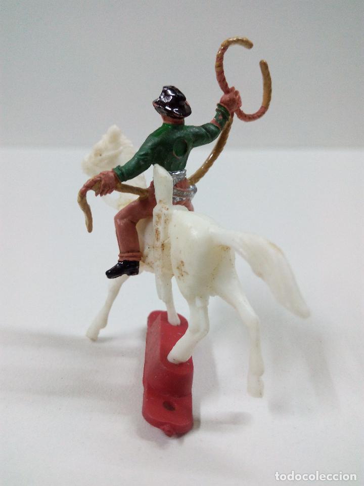 Figuras de goma y PVC: VAQUERO A CABALLO . COMANSI . MINI OESTE - Foto 2