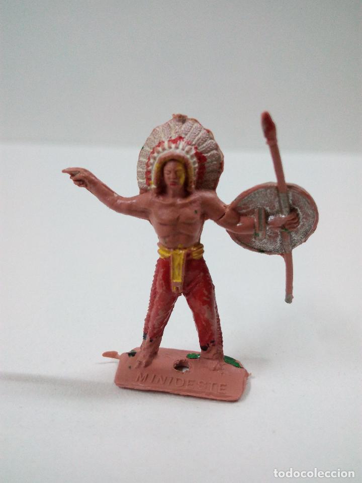 Figuras de goma y PVC: JEFE INDIO . COMANSI . MINI OESTE - Foto 1