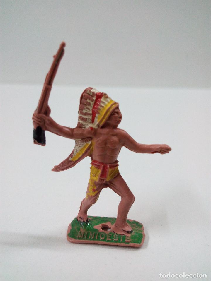 Figuras de goma y PVC: GUERRERO INDIO . COMANSI . MINI OESTE - Foto 1