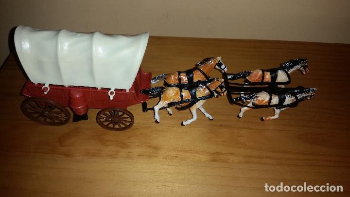 Figuras de goma y PVC: CARRETA DE PLASTICO POSIBLEMENTE COMANSI - Foto 1
