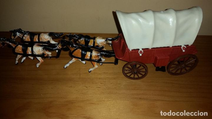 Figuras de goma y PVC: CARRETA DE PLASTICO POSIBLEMENTE COMANSI - Foto 3