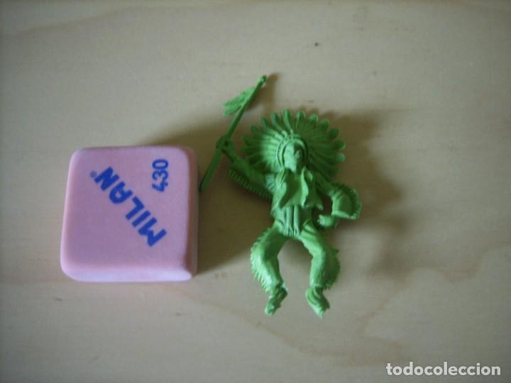 Figuras de goma y PVC: JECSAN INDIO PLASTICO con caballo - Foto 1