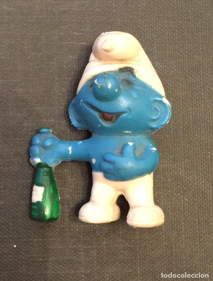 Figuras de Goma y PVC: Figura PVC \\ Pitufo borracho - botella Fino \\ Los Pitufos \\ Sin marcas
