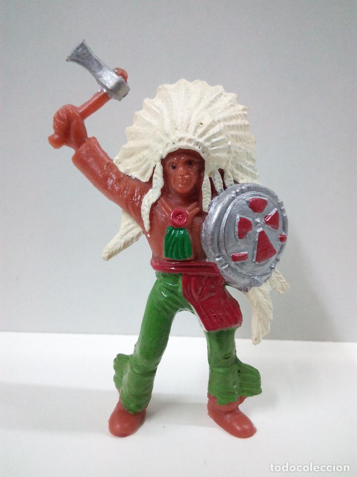 Figuras de goma y PVC: JEFE INDIO . COMANSI - Foto 1
