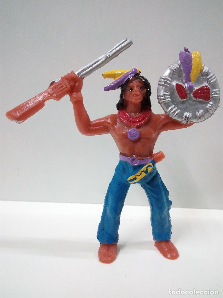 Figuras de goma y PVC: GUERRERO INDIO . COMANSI - Foto 1