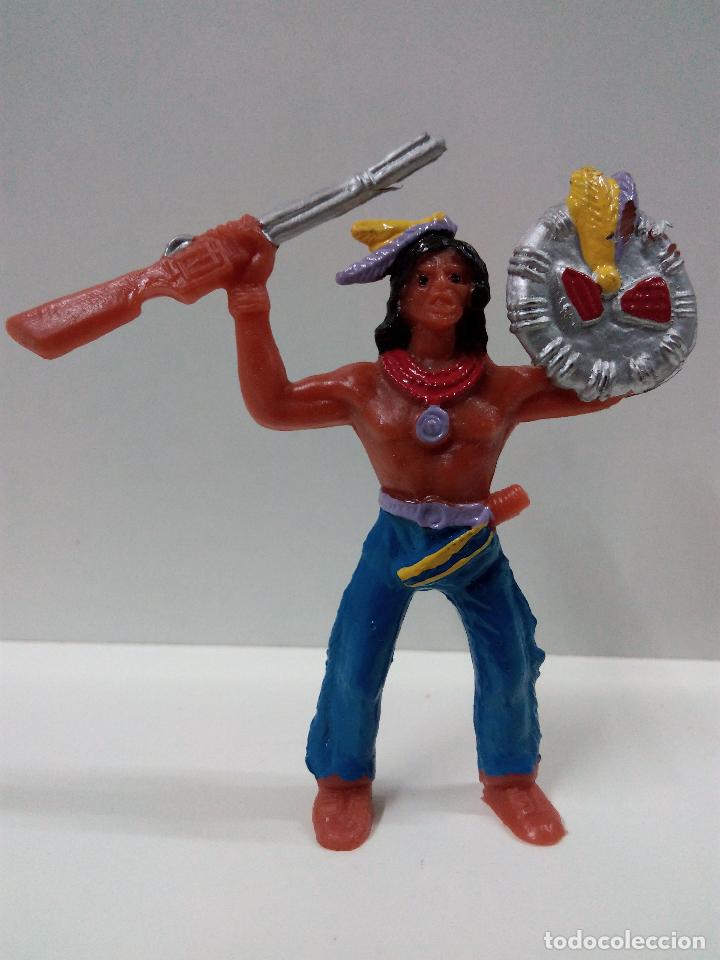 Figuras de goma y PVC: GUERRERO INDIO . COMANSI - Foto 1