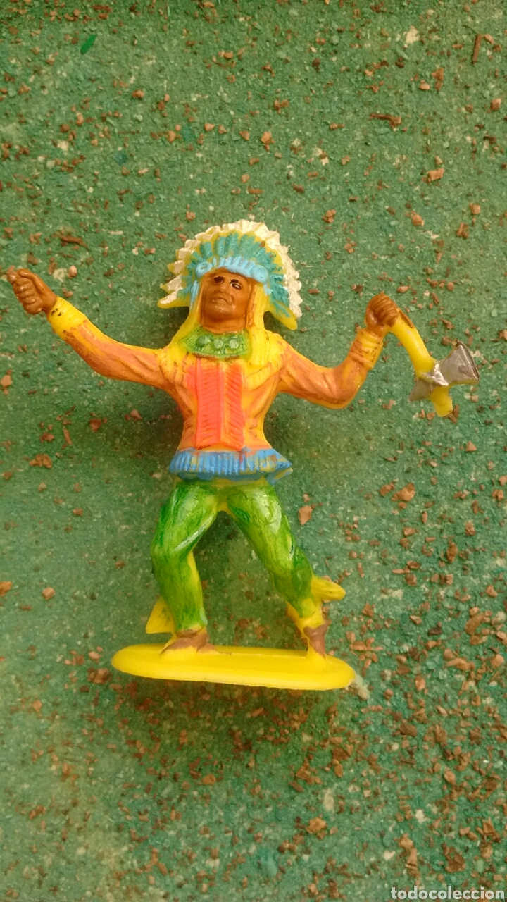 Figuras de goma y PVC: Figura del Oeste Indio en Pl&aacute;stico. 80 mm. - Foto 3