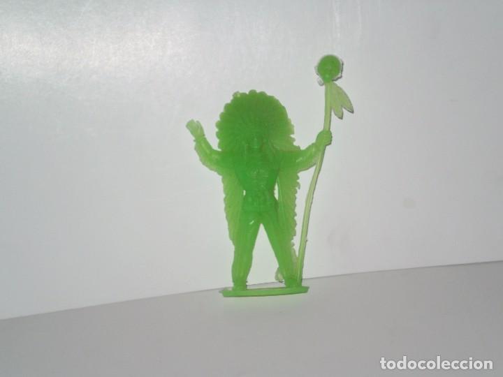 Figuras de goma y PVC: FIGURA DE INDIO COLECCIONABLE , EN PLASTICO . COMANSI . - Foto 1