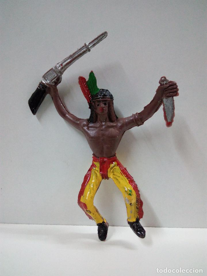 Figuras de goma y PVC: GUERRERO INDIO PARA CABALLO . COMANSI - Foto 1