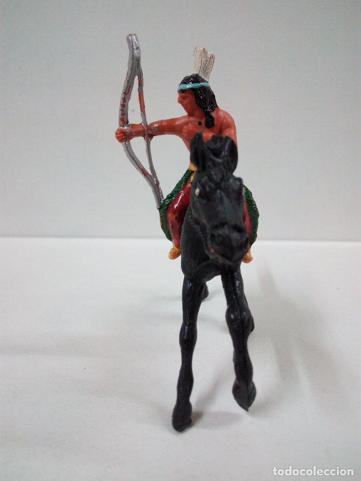 Figuras de goma y PVC: GUERRERO INDIO A CABALLO . JECSAN - Foto 3