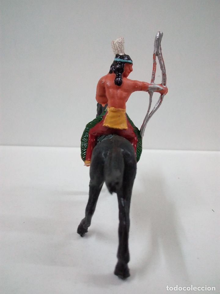 Figuras de goma y PVC: GUERRERO INDIO A CABALLO . JECSAN - Foto 4