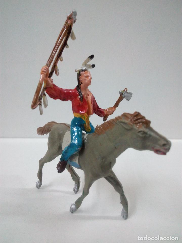 Figuras de goma y PVC: GUERRERO INDIO A CABALLO - Foto 1