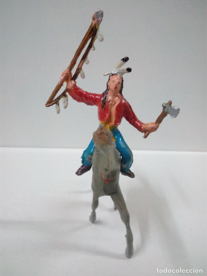 Figuras de goma y PVC: GUERRERO INDIO A CABALLO - Foto 3