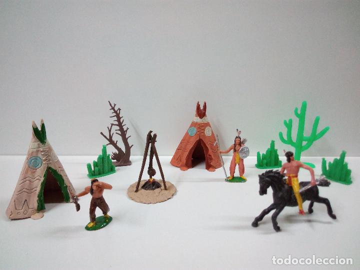 Figuras de goma y PVC: POBLADO INDIO . FIGURAS TIENDAS Y COMPLEMENTOS - Foto 1