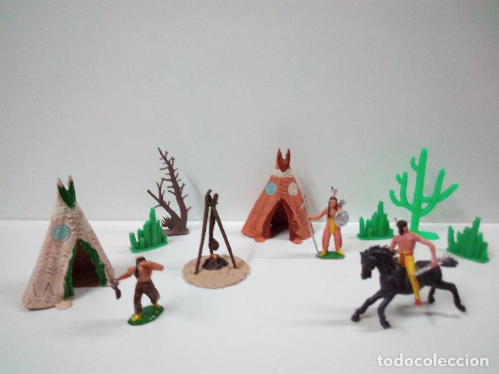 Figuras de goma y PVC: POBLADO INDIO . FIGURAS TIENDAS Y COMPLEMENTOS - Foto 2