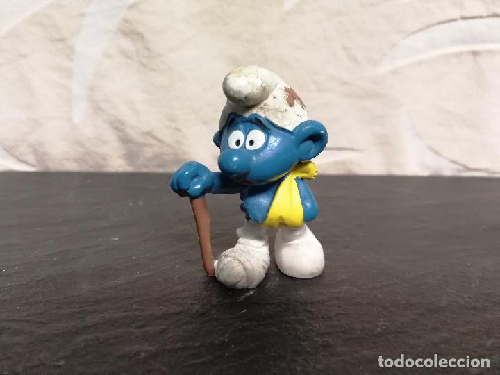 Figuras de Goma y PVC: FIGURA PVC PITUFO CON BASTON