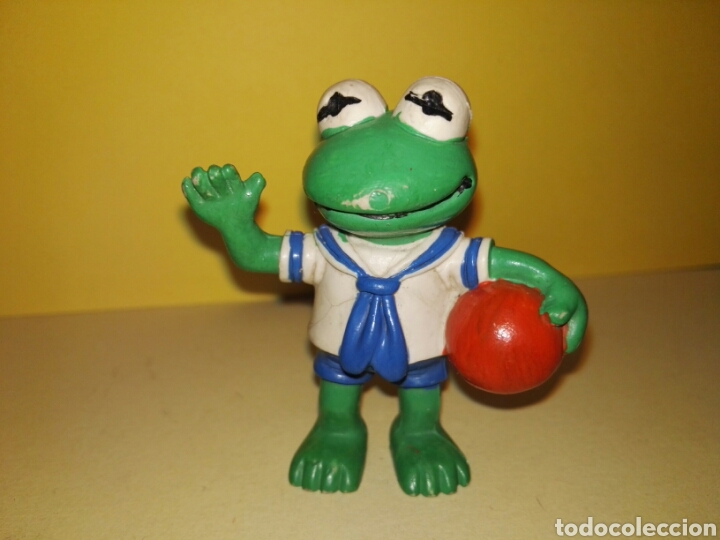 Figuras de Goma y PVC: Figura goma pvc Rana Gustavo pelota barrio s&eacute;samo Comics Spain