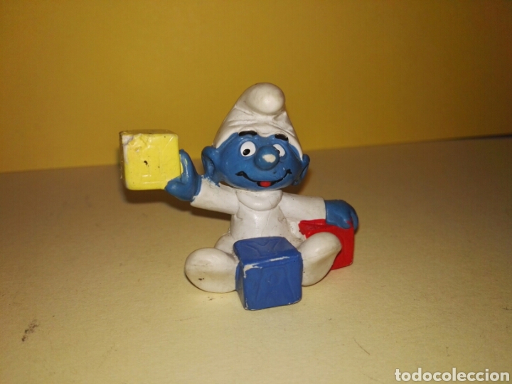 Figuras de goma y PVC: PITUFO BEBE CON CUBOS PVC - Foto 1