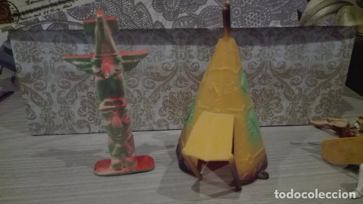 Figuras de goma y PVC: INDIOS VAQUEROS COMANSI TIENDA INDIA Y TOTEM - Foto 1