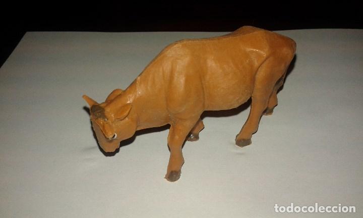 Rubber and PVC Figures: FIGURA DE BELEN O NACIMIENTO SERIE CABEZONES A&Ntilde;OS 60 Y 70 VACA O BUEY