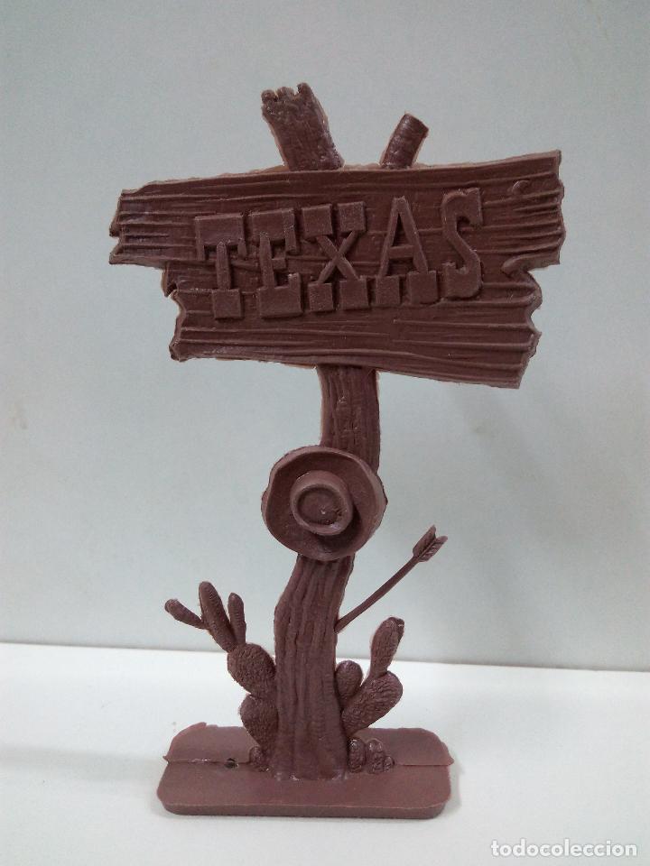 Figuras de goma y PVC: CARTEL DE TEXAS . COMPLEMENTO PARA DECORADO DEL OESTE - Foto 1