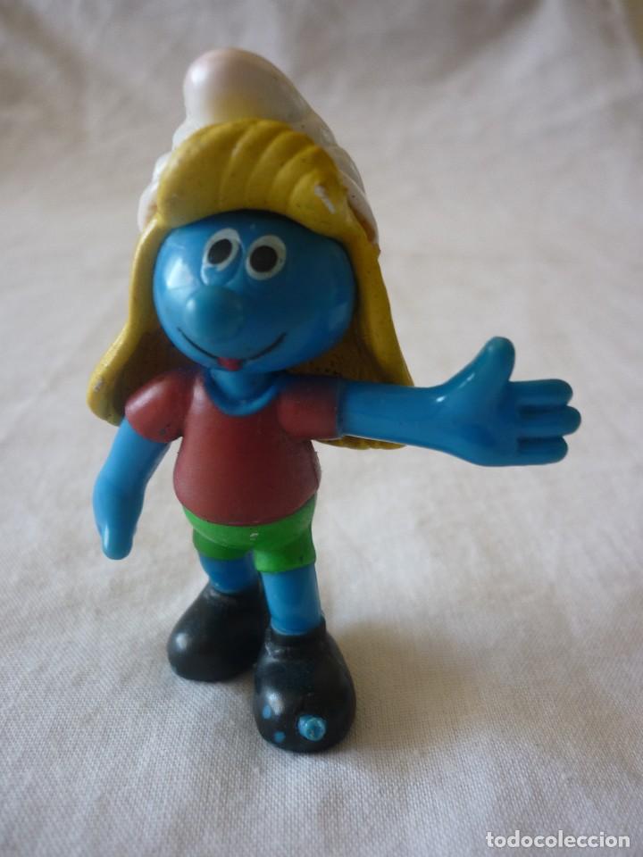 Figuras de goma y PVC: figura pitufina - sin marca - Foto 1