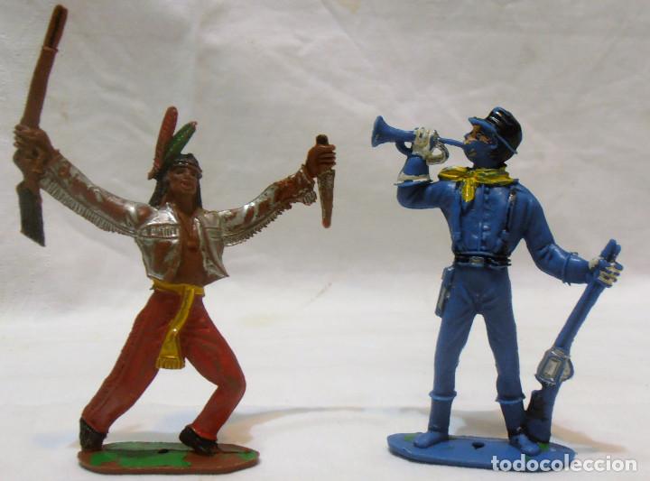 Figuras de goma y PVC: INDIO Y SOLDADO COMANSI - Foto 1