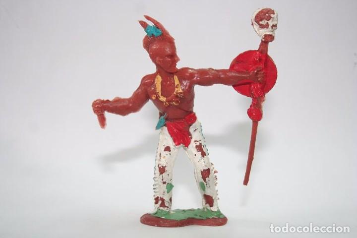 Figuras de goma y PVC: FIGURA OESTE INDIO MARCA CRESCENT - Foto 1