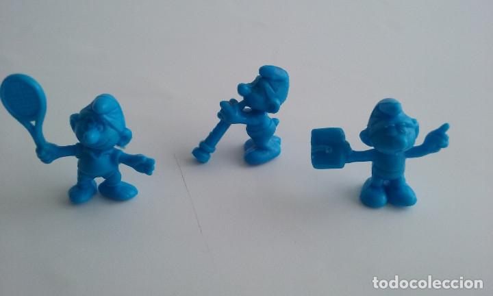 Figuras de goma y PVC: LOTE DE FIGURAS DUNKIN SERIE PITUFOS. - Foto 1